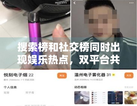 搜索榜和社交榜同时出现娱乐热点，双平台共振意味着什么